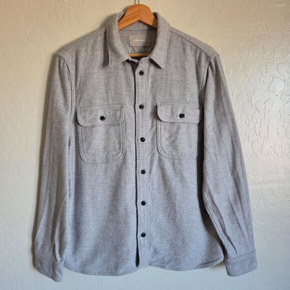 Everlane The Heavyweight Overshirt Shacket Grey Size Men's Medium Cotton Twill - Picture 1 of 10